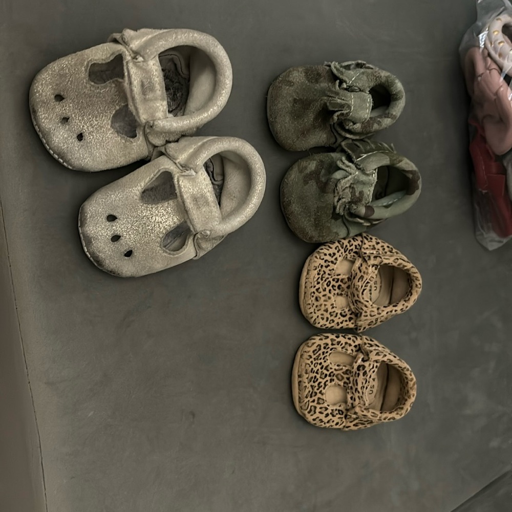 Bundle of three moccasins